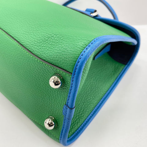 LOEWE Alamo 36 Anagram Bicolor Handbag leather green WS32927