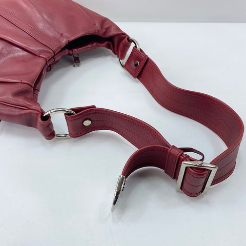 YVES SAINT LAURENT Rive Gauche Shoulder Bag leather Red WS32928