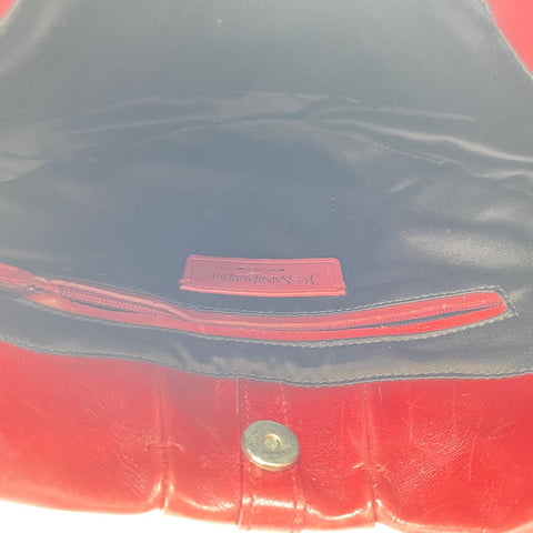YVES SAINT LAURENT Rive Gauche Shoulder Bag leather Red WS32928