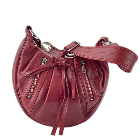 YVES SAINT LAURENT Rive Gauche Shoulder Bag leather Red WS32928