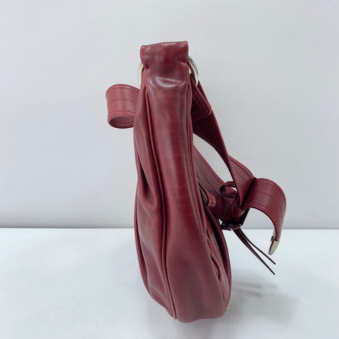 YVES SAINT LAURENT Rive Gauche Shoulder Bag leather Red WS32928