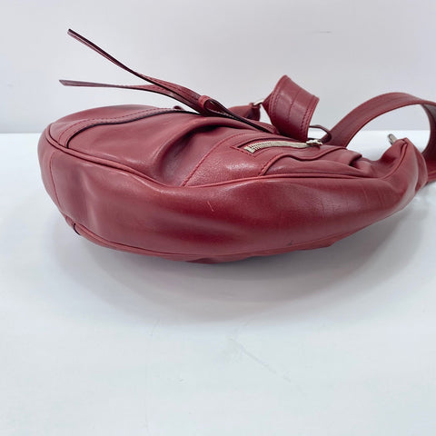 YVES SAINT LAURENT Rive Gauche Shoulder Bag leather Red WS32928