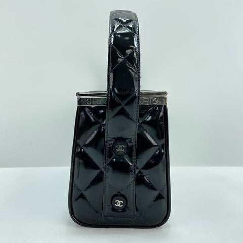 CHANEL Matrasse Handbag enamel black WS32929