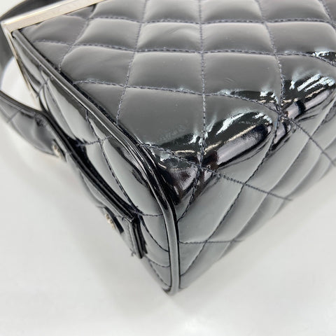 CHANEL Matrasse Handbag enamel black WS32929