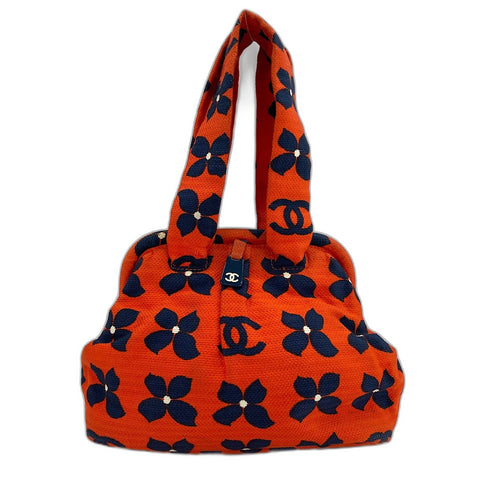 CHANEL Handbag canvas Red WS32930