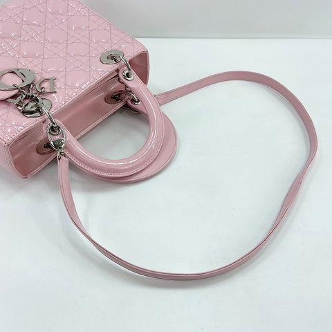 Christian Dior Lady Christian Dior Medium 2WAY Handbag enamel pink WS32935