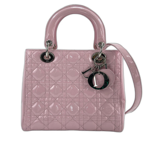 Christian Dior Lady Christian Dior Medium 2WAY Handbag enamel pink WS32935
