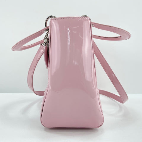 Christian Dior Lady Christian Dior Medium 2WAY Handbag enamel pink WS32935