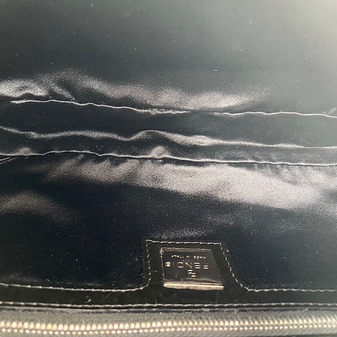 FENDI Mamma bucket Shoulder Bag Patent leather black WS32936