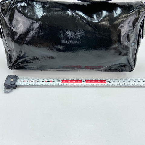 FENDI Mamma bucket Shoulder Bag Patent leather black WS32936