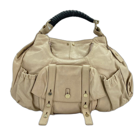 YVES SAINT LAURENT Mombasa Handbag leather beige WS32937