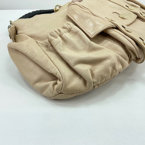 YVES SAINT LAURENT Mombasa Handbag leather beige WS32937