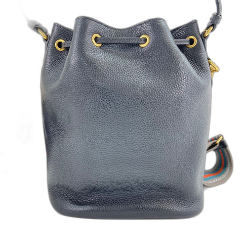 PRADA 2WAY Handbag leather black WS32938