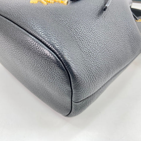 PRADA 2WAY Handbag leather black WS32938
