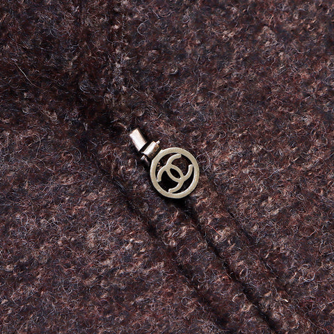 CHANEL Flower Embroidery 40 97A 1997 setup Brown WS3295
