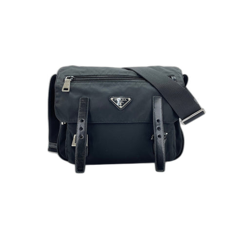 PRADA Shoulder Bag Nylon black WS32986