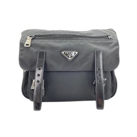 PRADA Shoulder Bag Nylon black WS32986
