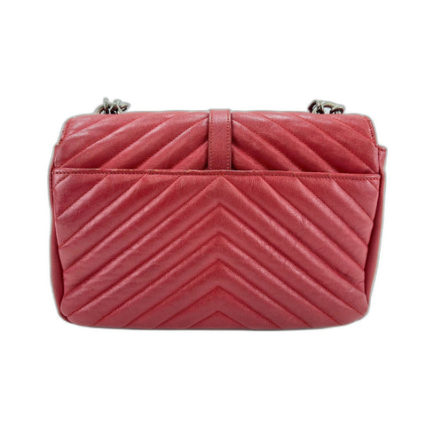 YVES SAINT LAURENT college Shoulder Bag leather Red WS32991