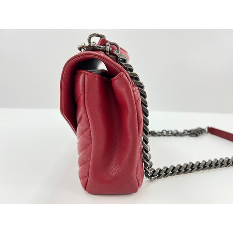 YVES SAINT LAURENT college Shoulder Bag leather Red WS32991