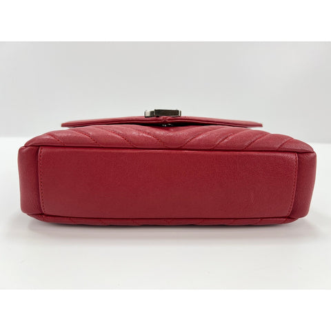 YVES SAINT LAURENT college Shoulder Bag leather Red WS32991