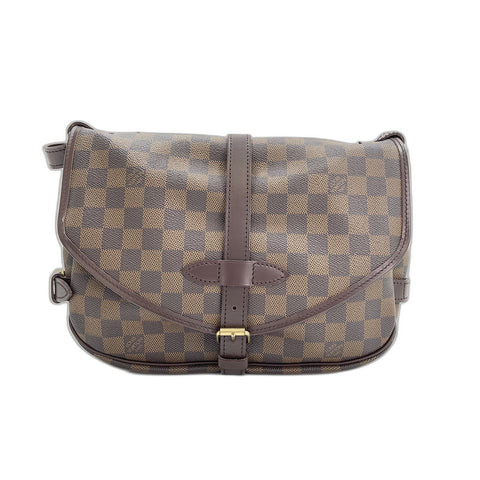 LOUIS VUITTON Saumur Shoulder Bag Brown WS32992
