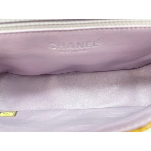 CHANEL Mini Matelasse Shoulder Bag enamel Brown WS32993