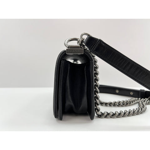 CHANEL Mini Boy Chanel Shoulder Bag lambskin black WS32996