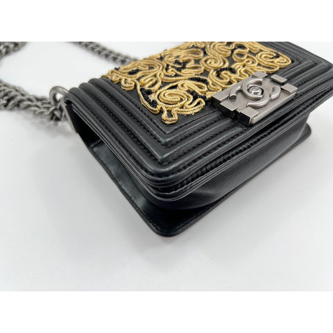 CHANEL Mini Boy Chanel Shoulder Bag lambskin black WS32996