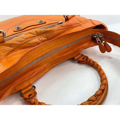 BALENCIAGA Giant City Handbag leather Orange WS32998