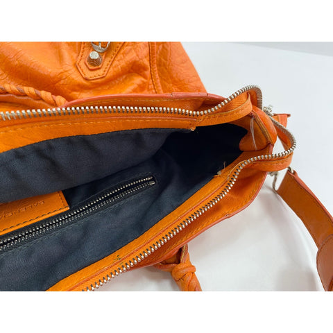 BALENCIAGA Giant City Handbag leather Orange WS32998