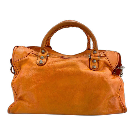 BALENCIAGA Giant City Handbag leather Orange WS32998