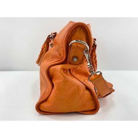 BALENCIAGA Giant City Handbag leather Orange WS32998