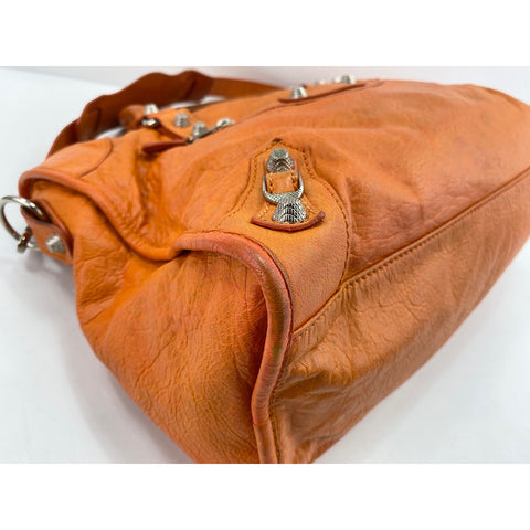 BALENCIAGA Giant City Handbag leather Orange WS32998