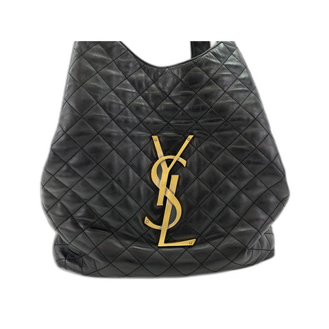 YVES SAINT LAURENT Icard Maxi Shopping Bag Tote Bag lambskin black WS32999