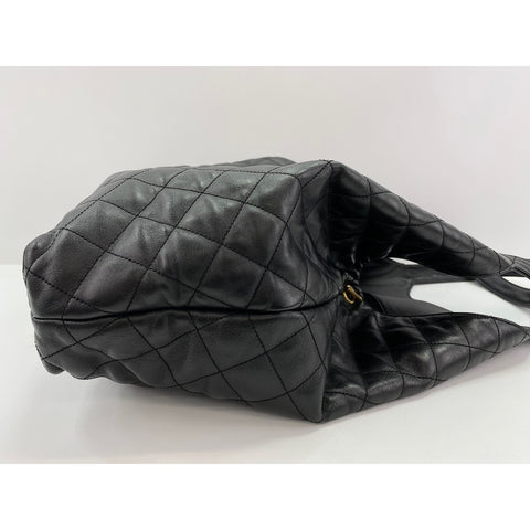 YVES SAINT LAURENT Icard Maxi Shopping Bag Tote Bag lambskin black WS32999