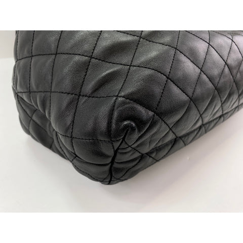 YVES SAINT LAURENT Icard Maxi Shopping Bag Tote Bag lambskin black WS32999