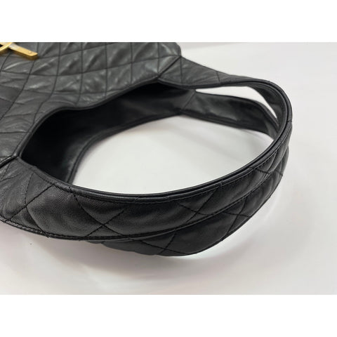 YVES SAINT LAURENT Icard Maxi Shopping Bag Tote Bag lambskin black WS32999