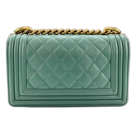 CHANEL Boy chanel Shoulder Bag lambskin green WS33000