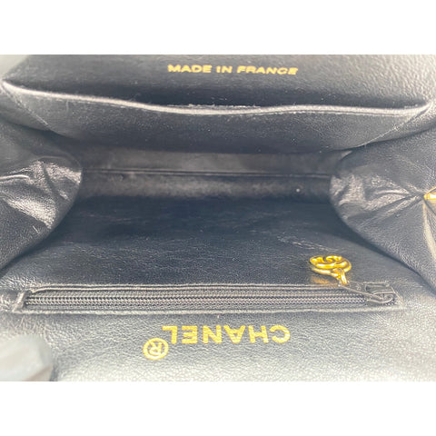 CHANEL Matrasse Handbag Jersey black WS33002