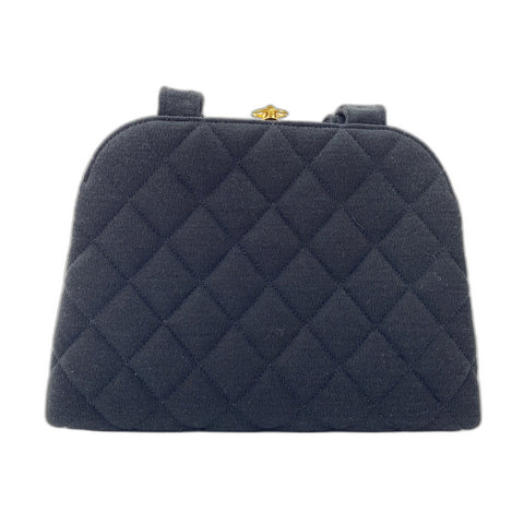 CHANEL Matrasse Handbag Jersey black WS33002