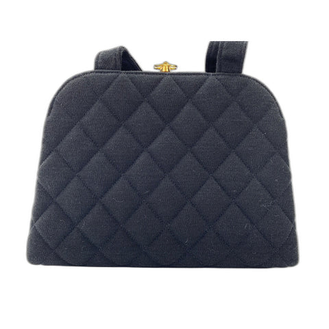 CHANEL Matrasse Handbag Jersey black WS33002