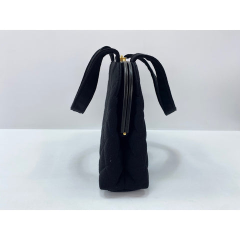 CHANEL Matelasse Handbag Jersey black WS33002