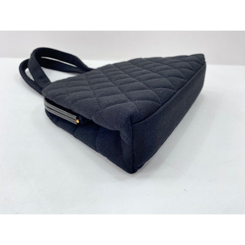 CHANEL Matelasse Handbag Jersey black WS33002