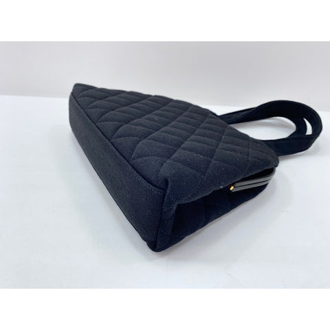 CHANEL Matrasse Handbag Jersey black WS33002