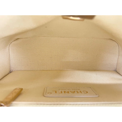 CHANEL Matrasse Shoulder Bag leather yellow WS33004