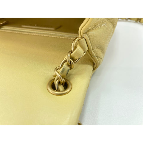 CHANEL Matrasse Shoulder Bag leather yellow WS33004