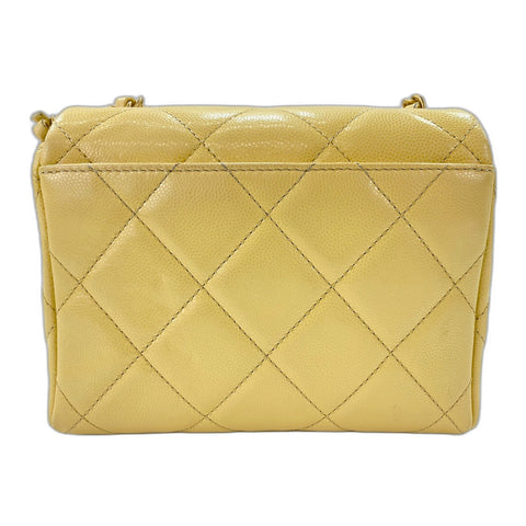 CHANEL Matrasse Shoulder Bag leather yellow WS33004