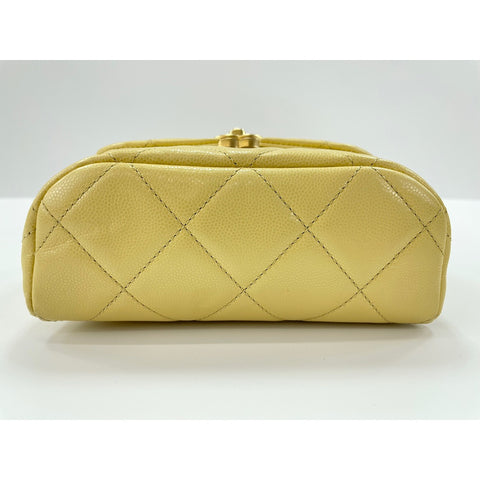 CHANEL Matrasse Shoulder Bag leather yellow WS33004