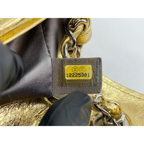 CHANEL Patchwork CC Shoulder Bag lambskin gold WS33007