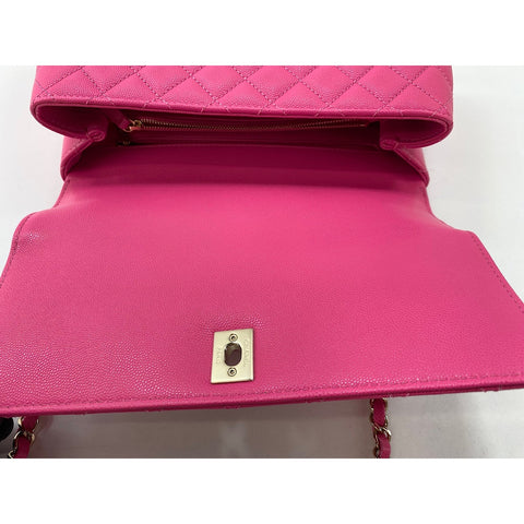 CHANEL Coco Handle Matrasse Handbag pink WS33011
